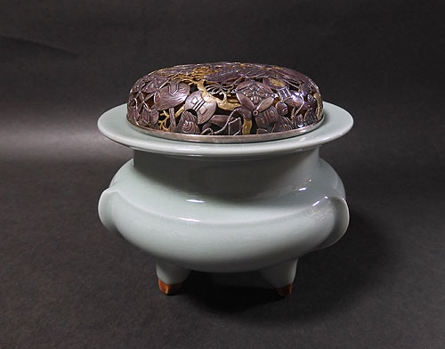 二代 諏訪蘇山 青磁香炉 ＜共箱・二重箱＞ 販売 | 【骨董品買取】日本