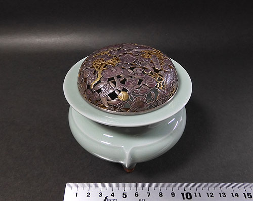 二代 諏訪蘇山 青磁香炉 ＜共箱・二重箱＞ 販売 | 【骨董品買取】日本