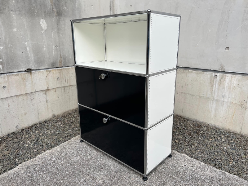 USM ハラーシステム 1列3段 ホワイト＆ブラック ドロップダウン