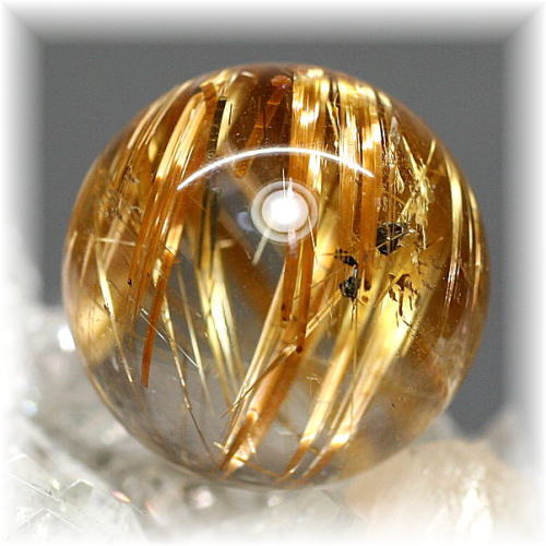 高品質]ゴールドルチルクォーツ丸玉/スフィア - 埼玉県吉川市の天然石