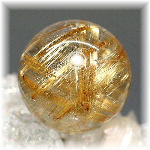 超特大 75mm ゴールドスモーキールチルクォーツ 金針水晶