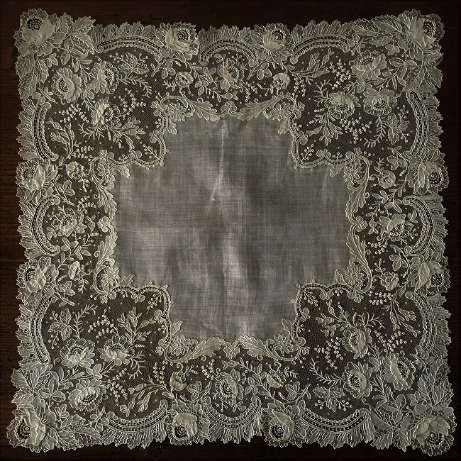 ポワンドローズのウェディングハンカチ・ポワンドガーズ・アンティーク