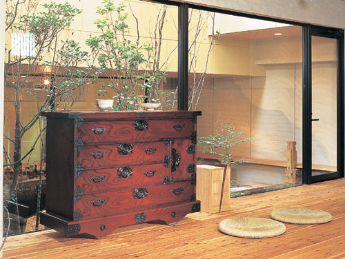 川野工芸】伝統民芸家具筑後民芸立長タンス(整理箪笥、チェスト)