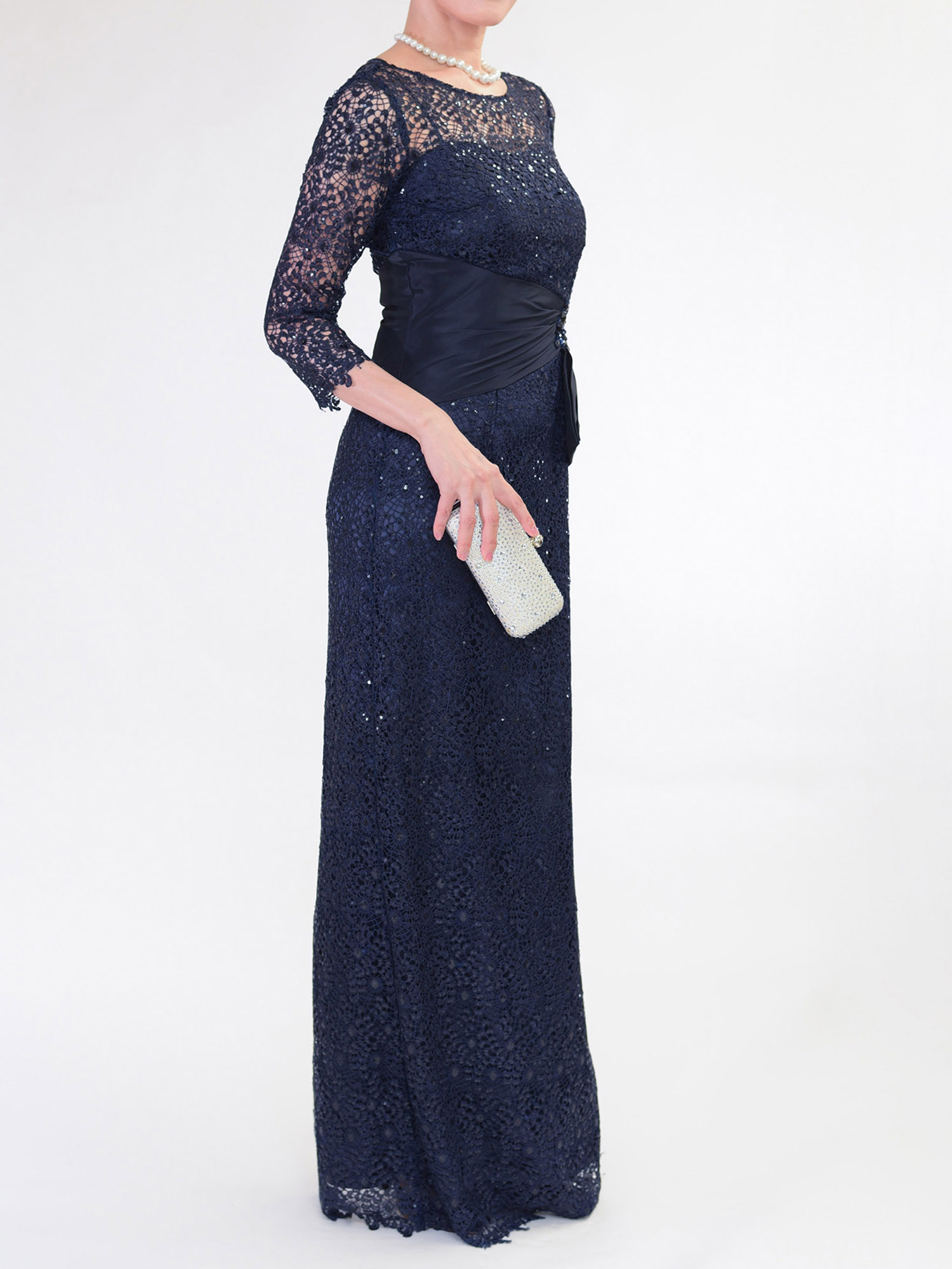 新品・タグ付きマザードレス 結婚式 披露宴 母親 ネイビー 9号 ライ麦＊5様