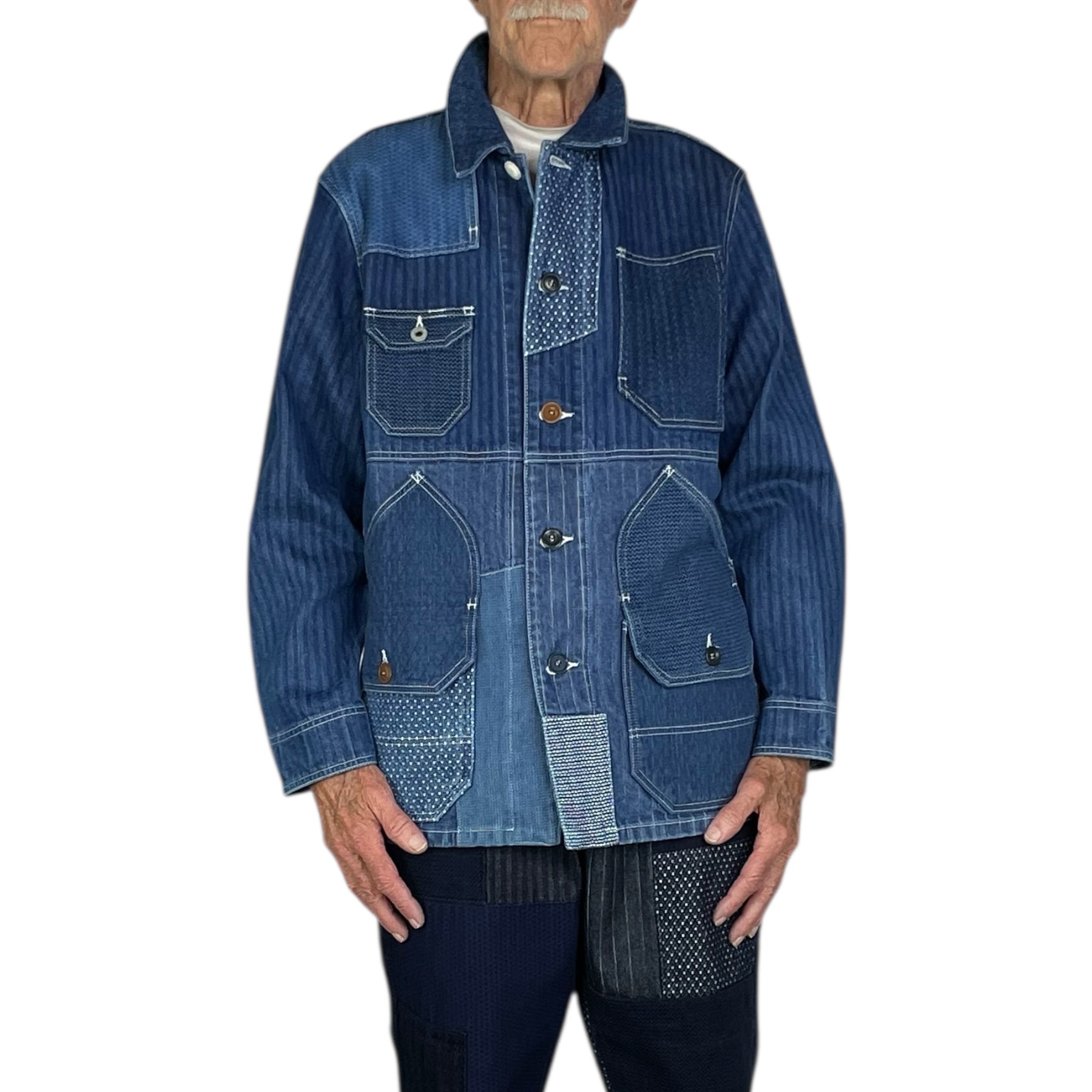 Andequal checked over jacket blue ジャケット checked over jacket