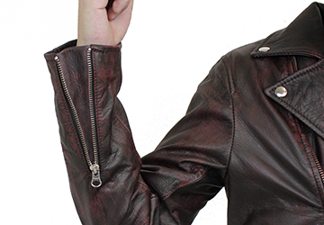 特価品】革ジャン ダブルライダースジャケット（山羊革）ユーズド調 S