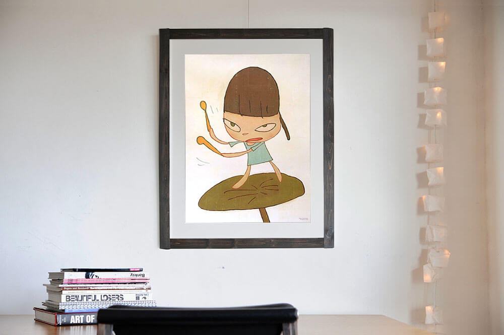 奈良美智 ポスター Marching on butter Leaf 【公式通販】