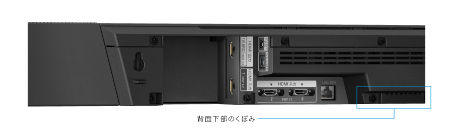 HT-ST5000 特長 : デザイン | サウンドバー／ホームシアターシステム