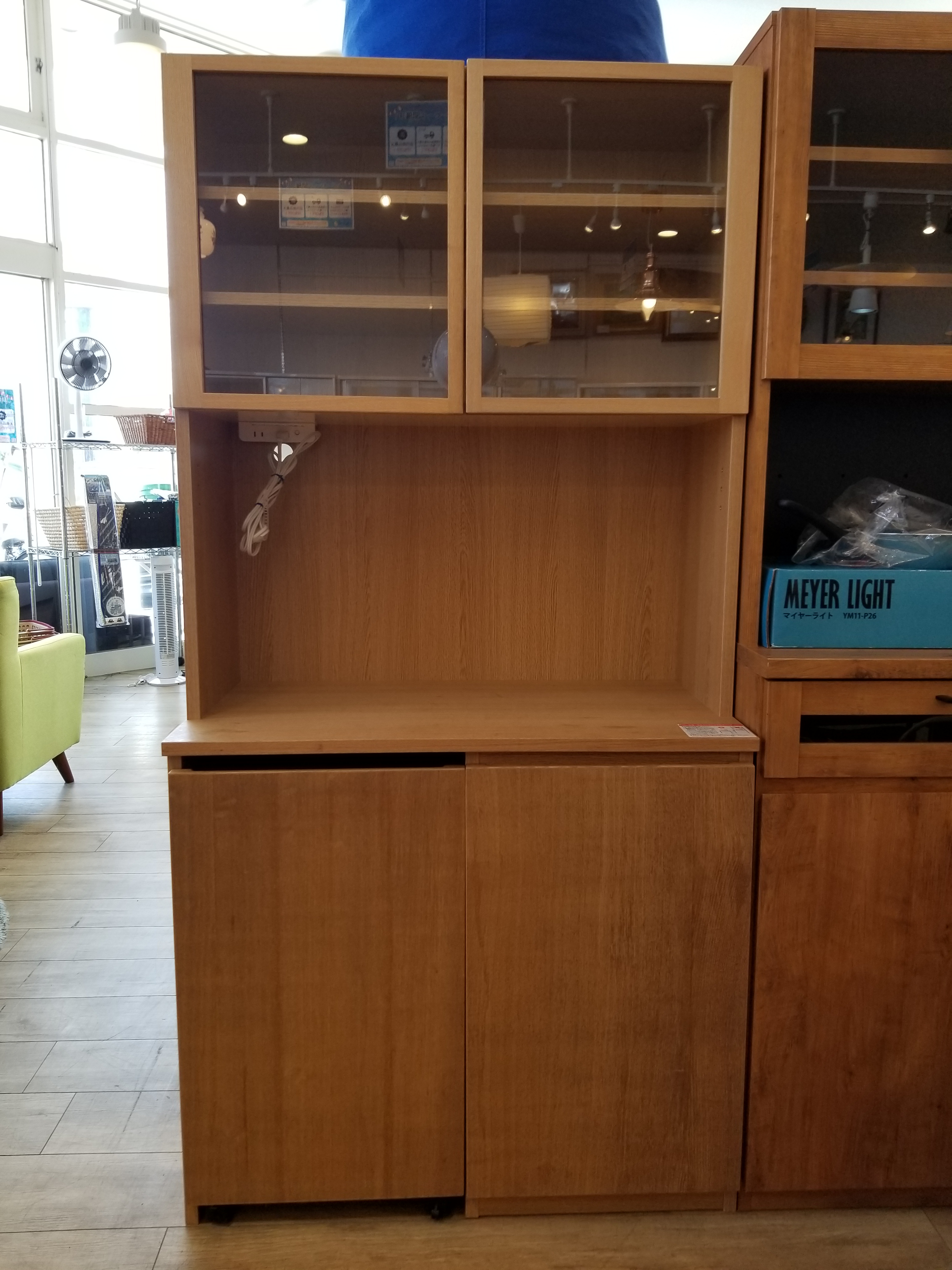 無印良品】廃盤/希少品 オーク材 食器棚 観音開き ユニットシェルフ