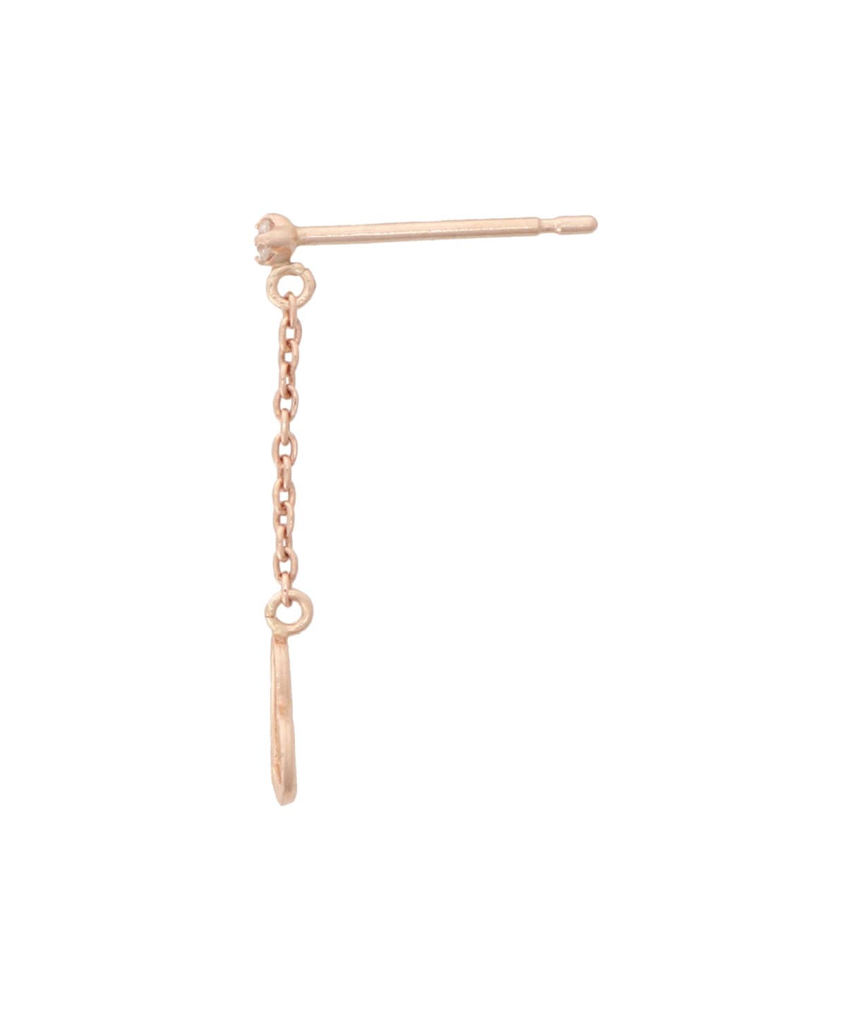 K10PG チェーンハートピアス≪4月 誕生石≫(FREE K10 PG): Samantha