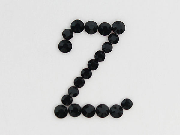 アルファベット[z] 小文字 筆記体デコシート(Hotfix) ジェット- 2