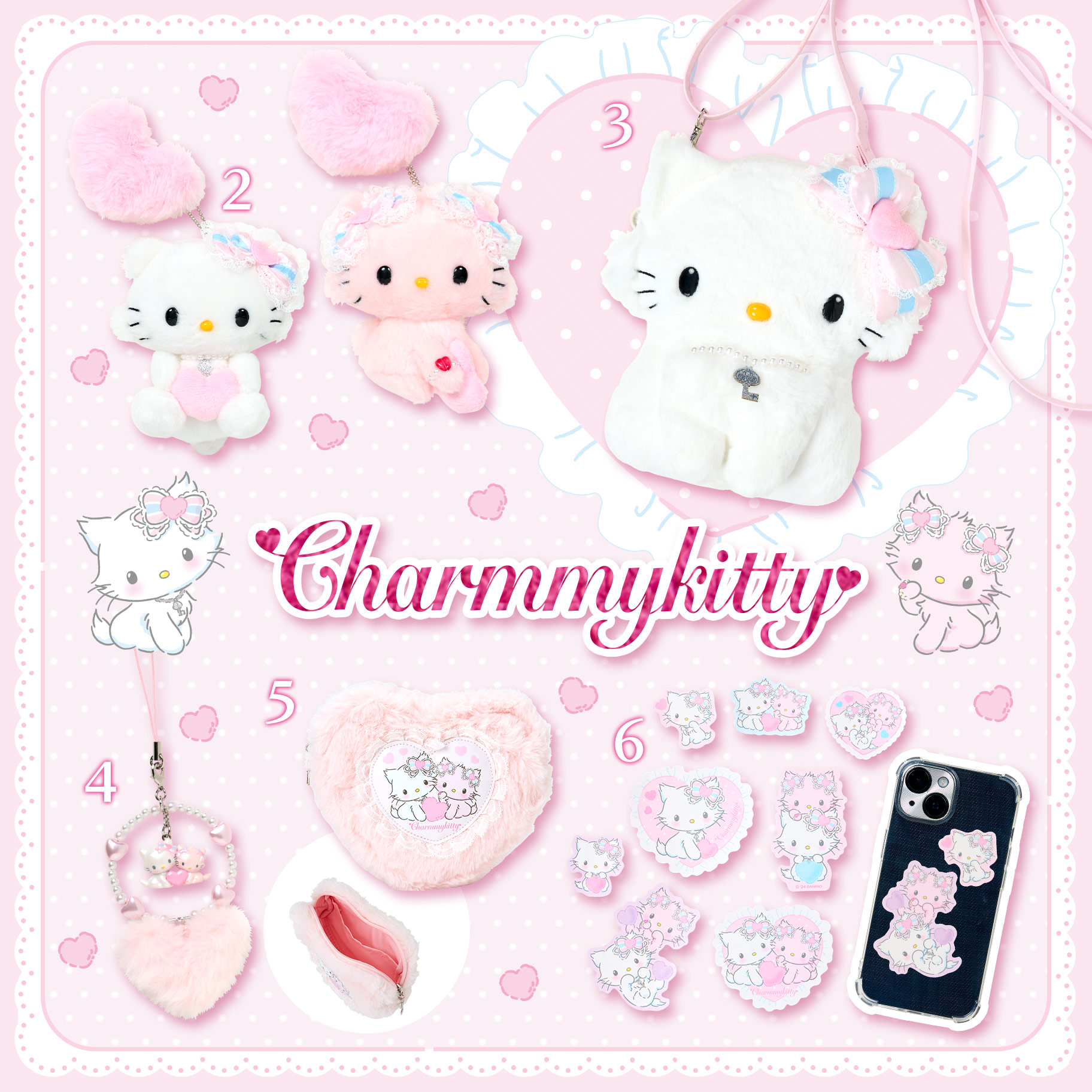 サンリオ♡チャーミーキティ&ハニーキュート海外限定 ダイカットメモ