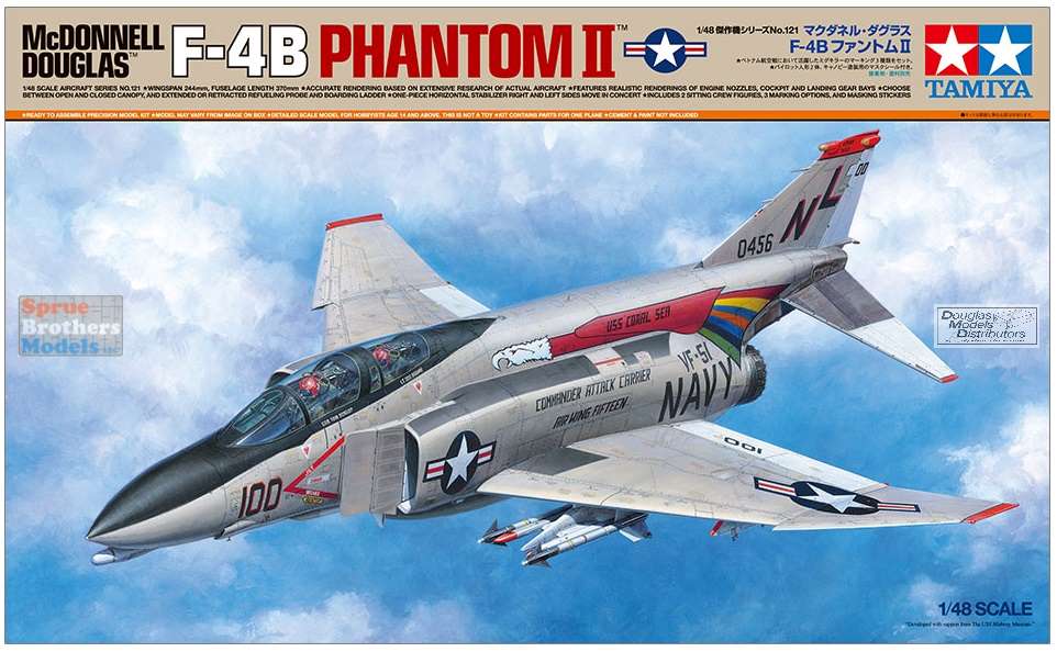 TAM61121 1:48 Tamiya F-4B Phantom II - Sprue Brothers Models LLC