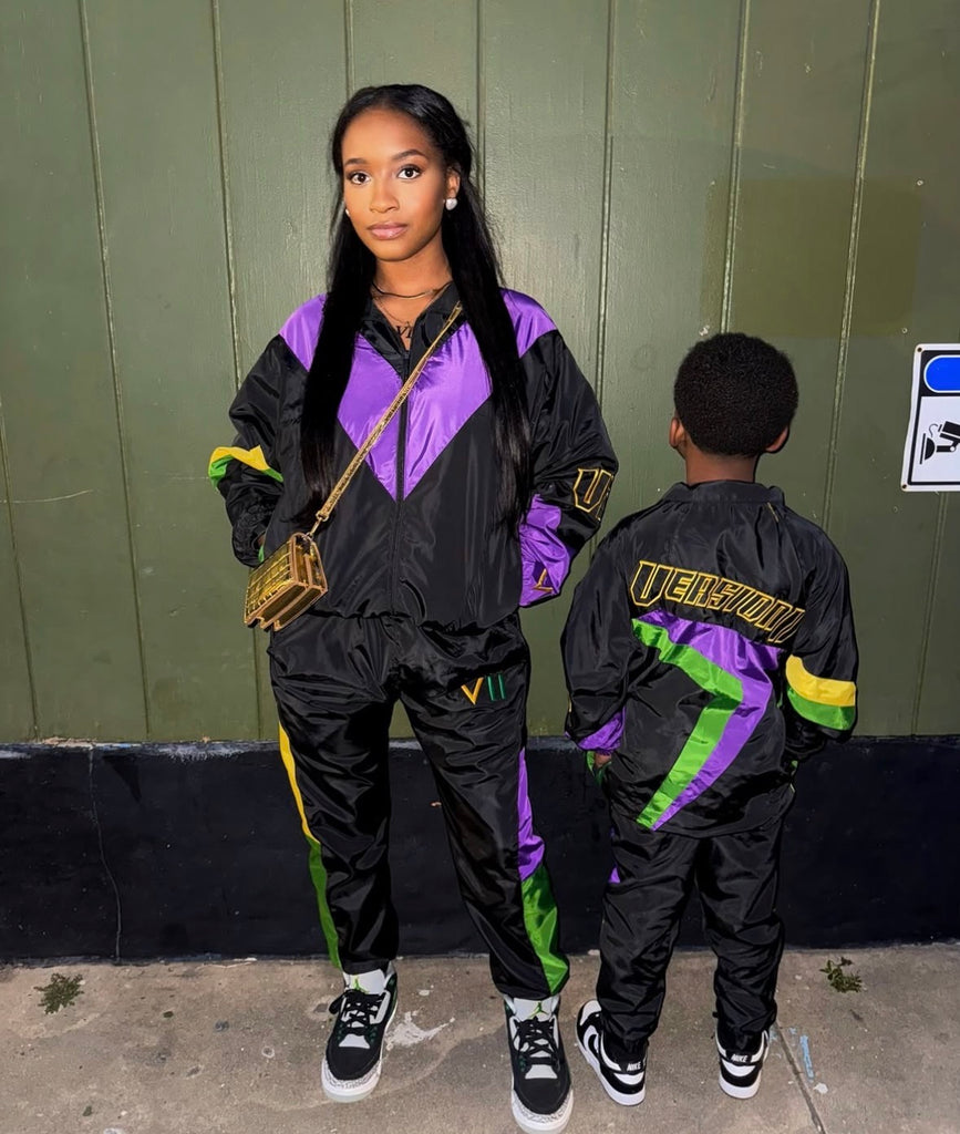 V2 Mardi Gras Unisex Windbreaker Set - Limited Edition (Kids