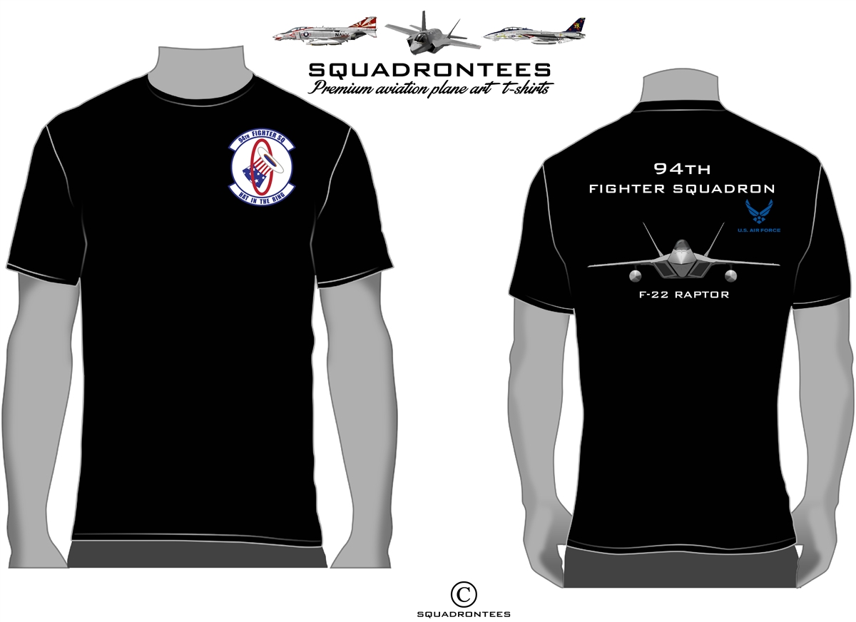 94th Fighter Squadron T-Shirt D5, USAF Licensed Product