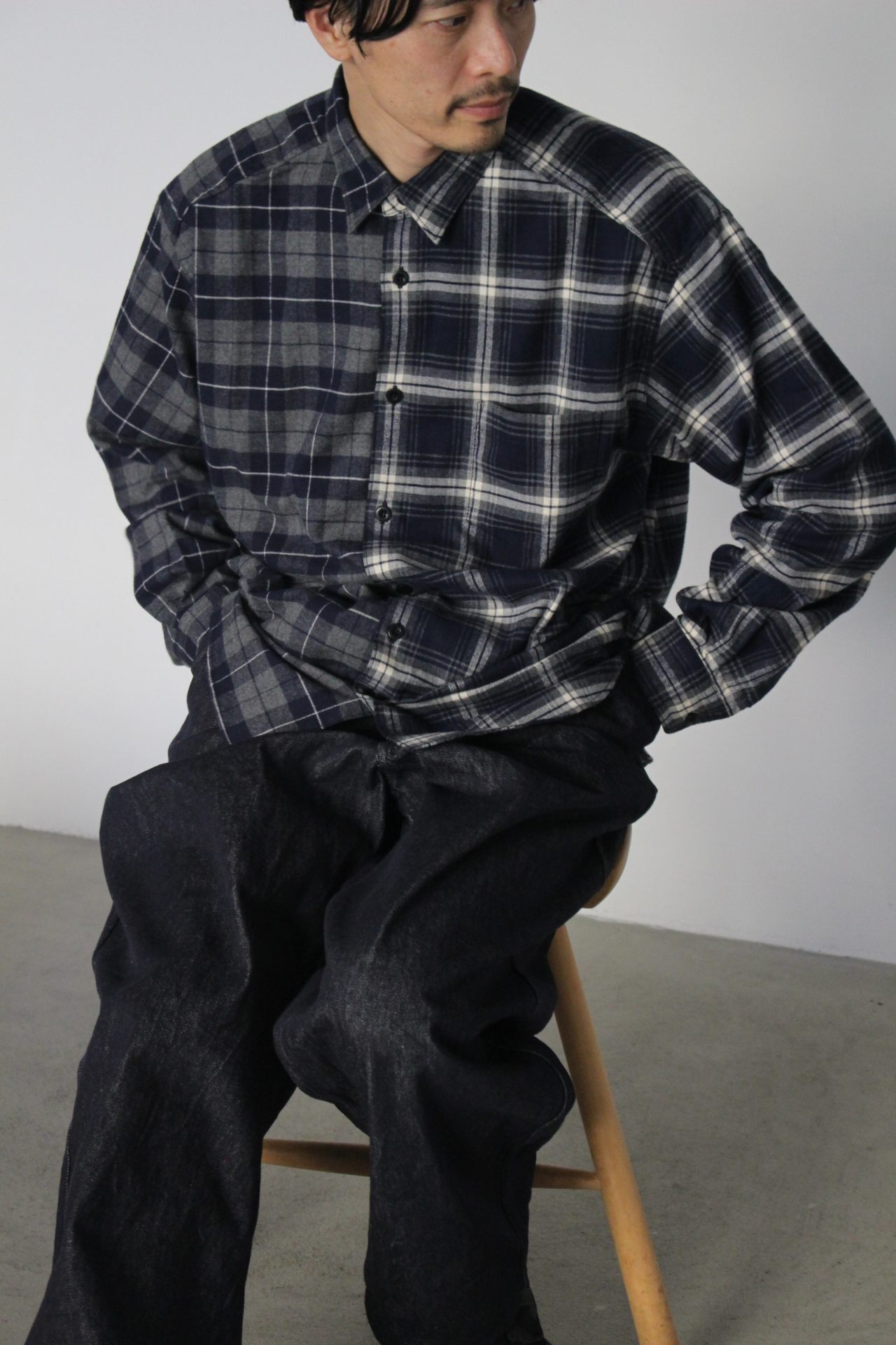 COMME des GARÇONS HOMME アーガイルパッチワークシャツ COMME des