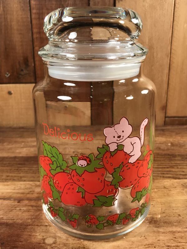 Strawberry Shortcake Medium Glass Canister ストロベリーショート