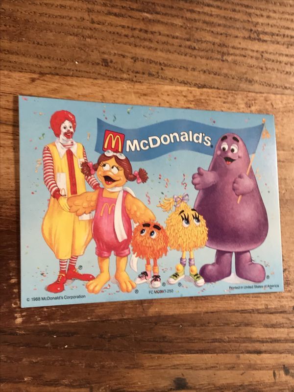 McDonald's “Ronald & Fry Kids” Postcard マクドナルド ビンテージ