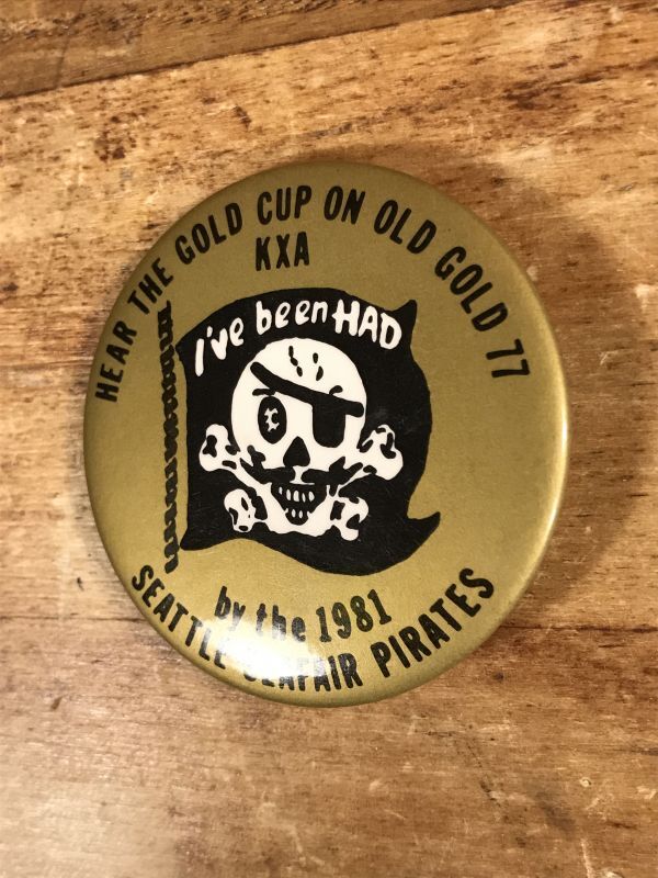 Seattle Seafair Pirates Pinback シーフェアパイレーツ ビンテージ 缶
