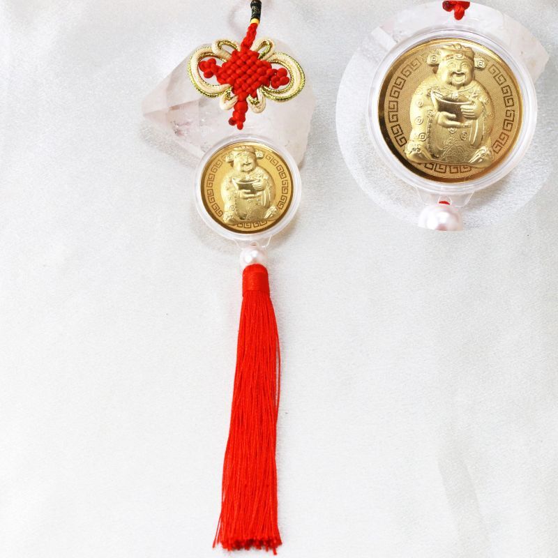 現品限り】縁起メダル 壁掛け 財神（ざいしん） 元宝 古銭 福 風水