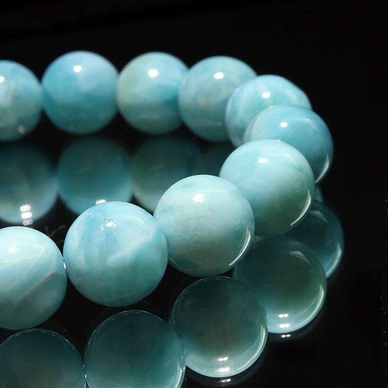 ブレス ラリマー＜ドミニカ産＞ 丸 約11mm 不安をやわらげる 浄化