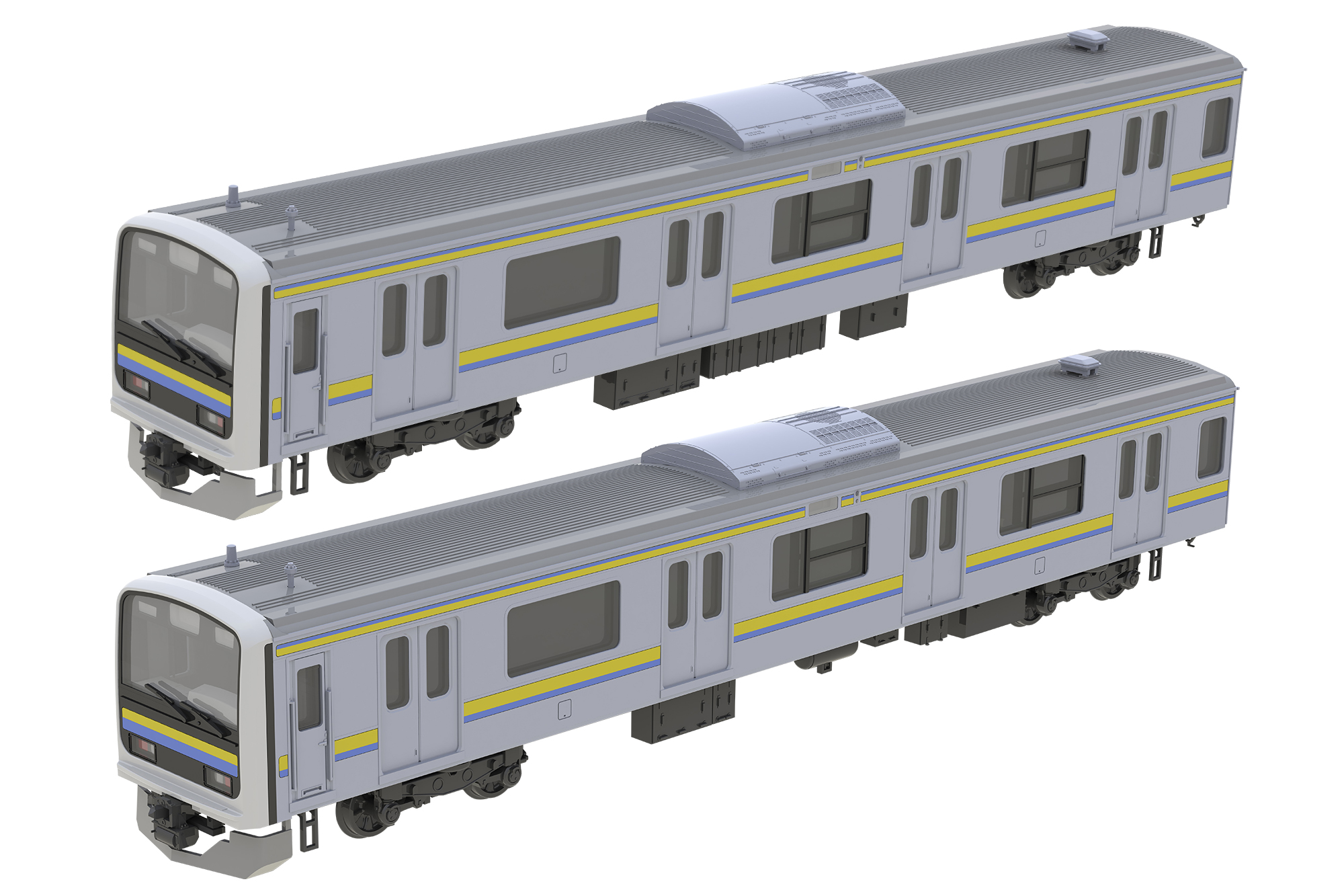 JR東日本209系直流電車タイプ(房総色)クハ209・クハ208キット、モハ209