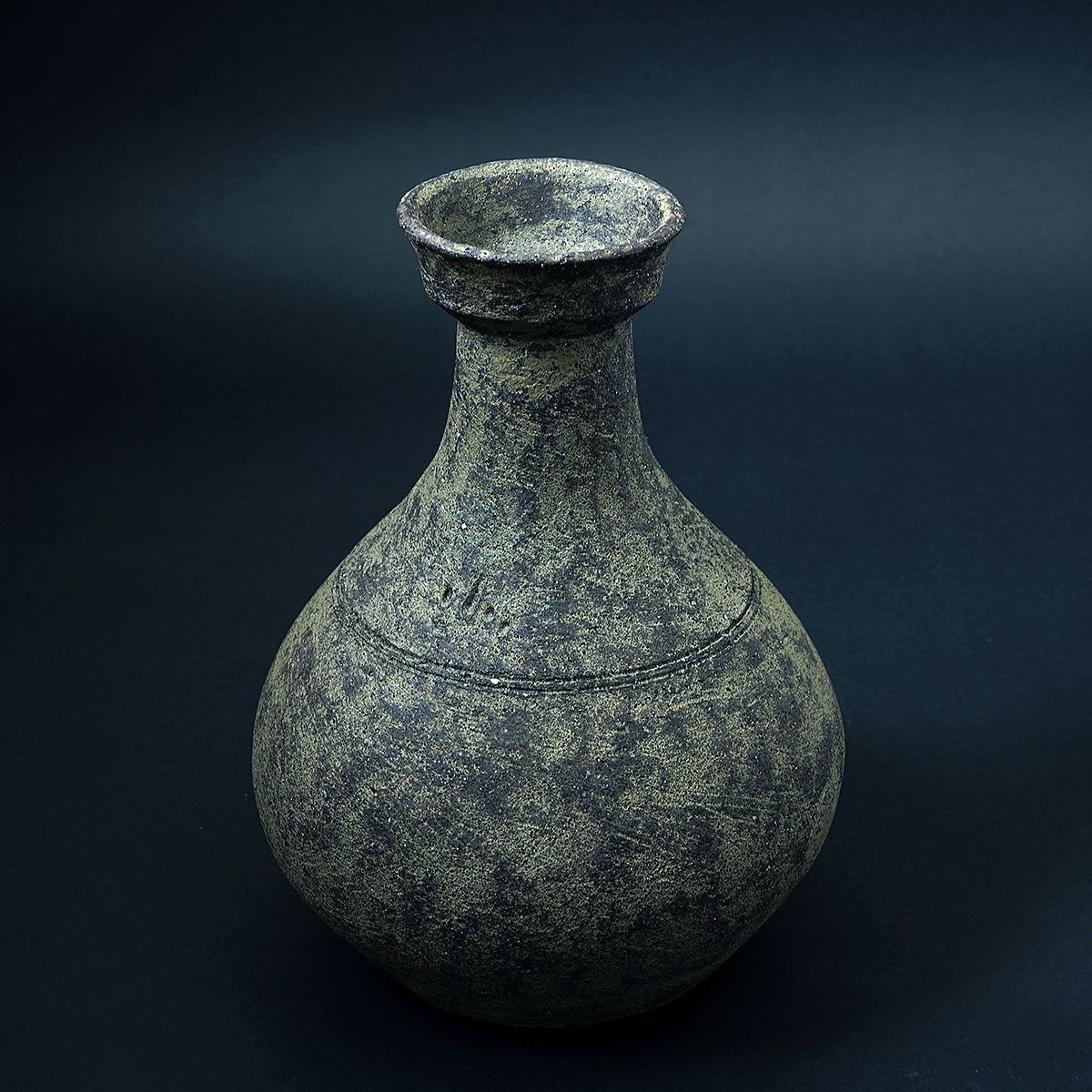 至高の究極の美◾️蔵から美しい形状と深みのある茶色と緑色の釉薬の