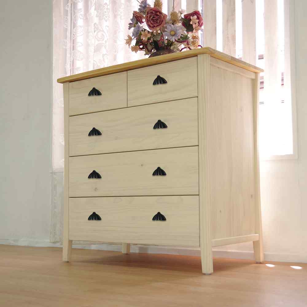 フレンチカントリーチェスト｜シェル取手｜MW色