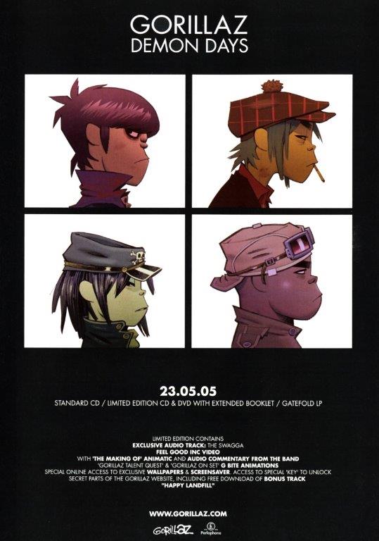 GORILLAZ Demon Days Poster