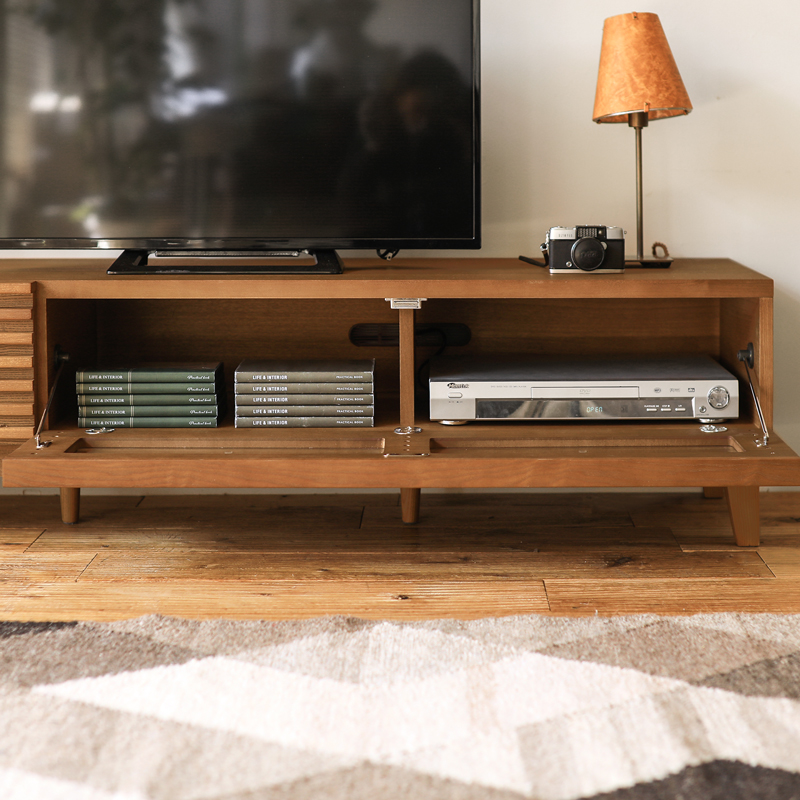 リセノテレビボード150センチ ミドルブラウン TVボード LINE 幅150cm