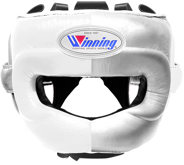 Winning Full Face Headgear - White · Silver – WJapan Boxing