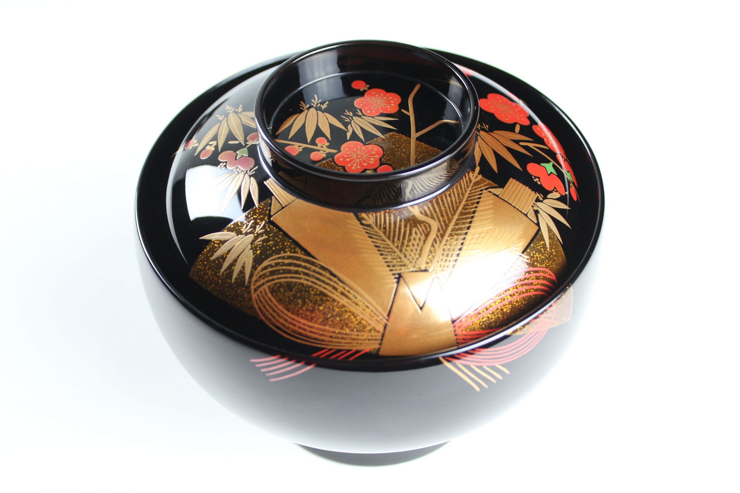 ☆松竹梅 蒔絵 煮物湾 10客セット☆ 漆器 浄法寺 秀衡椀 南部 懐石料理