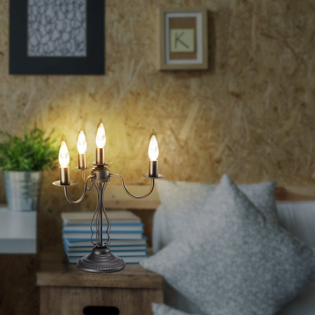 アンティーク調スタンドライト4灯｜YAZAWA CORPORATION