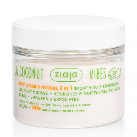 Coconut Vibes Body Scrub & Mousse 2 in 1 - Ziaja® USA – Ziaja® USA