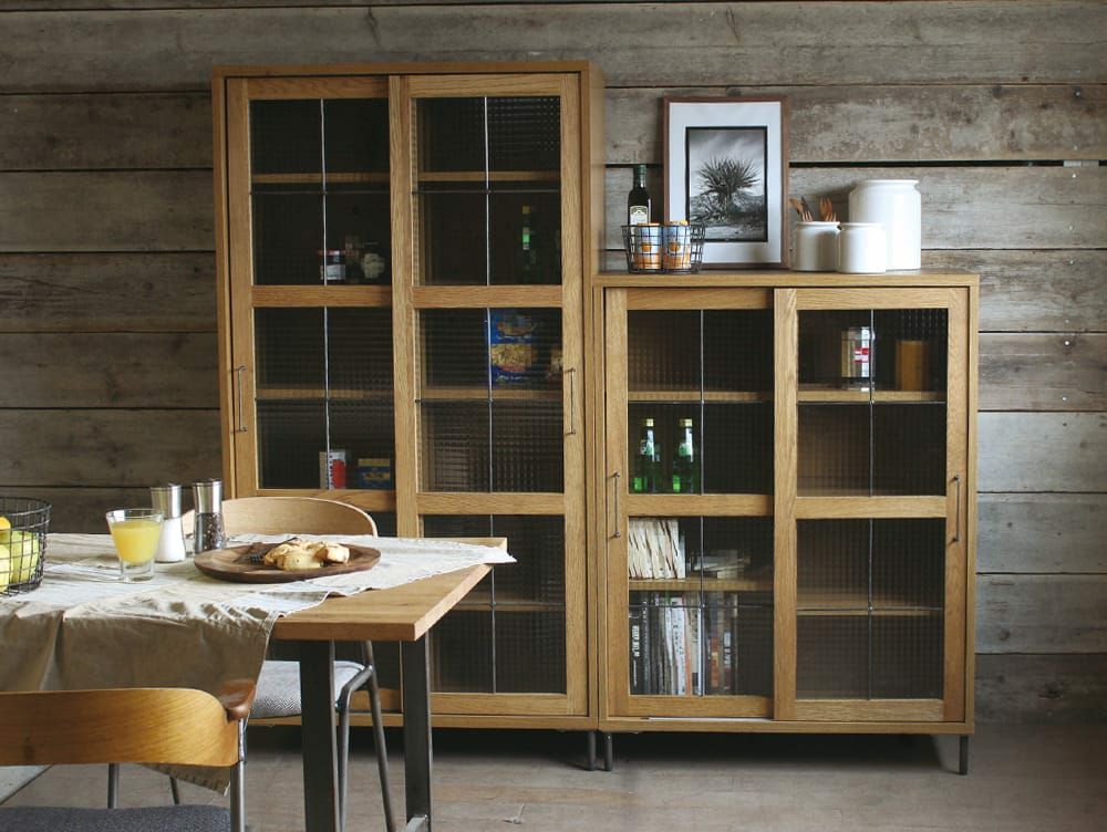 送料無料】カデル スライドガラスキャビネット ロー - a.depeche