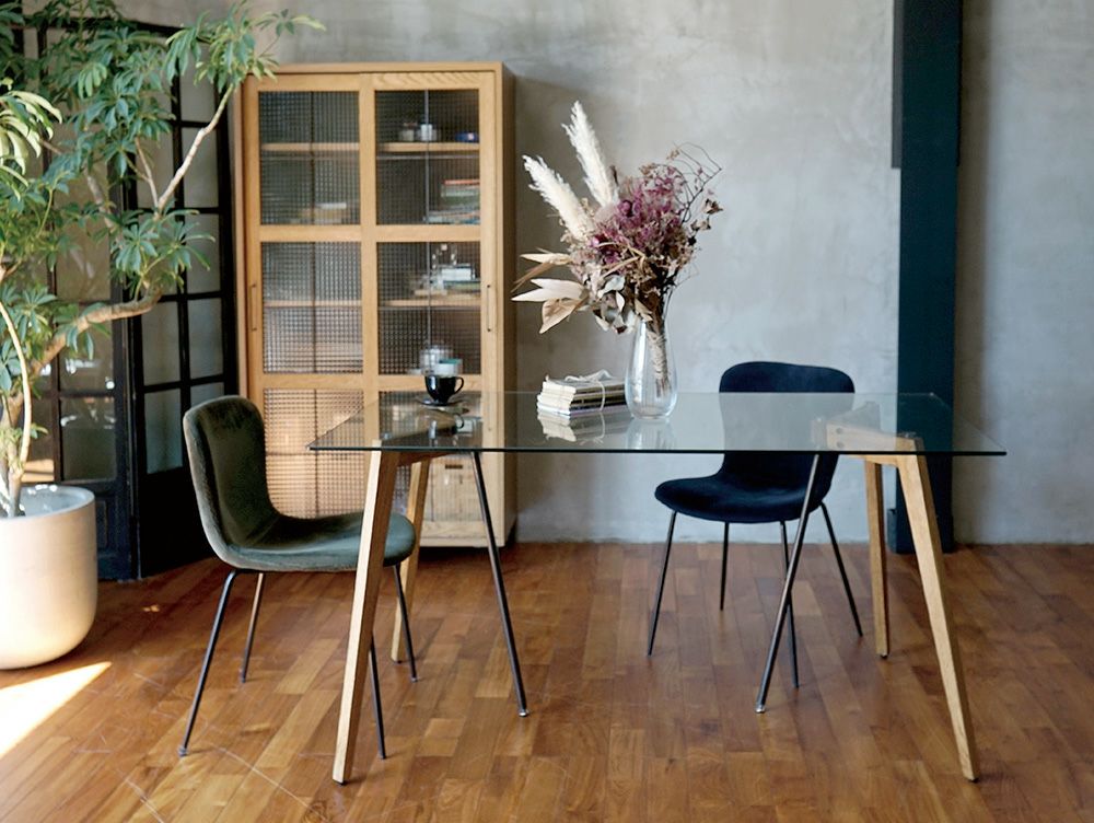 a.depeche サイドテーブル ガラス天板