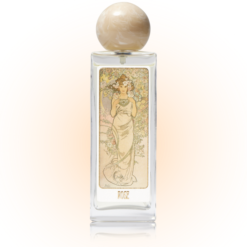 Y【中古品】アルフォンス・ミュシャ バラ ローズ 薔薇 額縁 Y【中古品