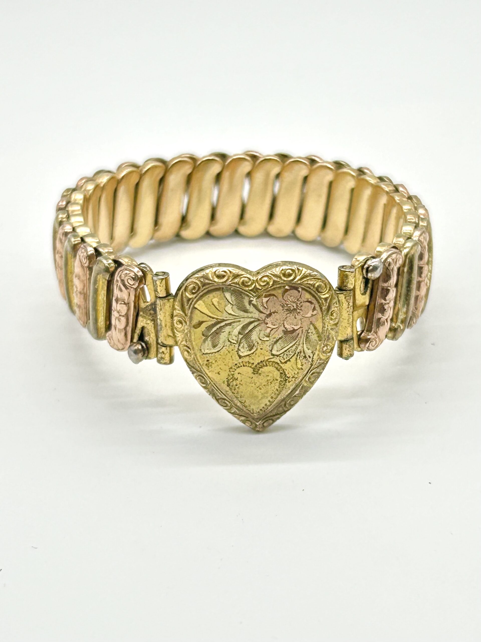 40s 12Kゴールドフィルド スウィートハートジュエリーブレスレット