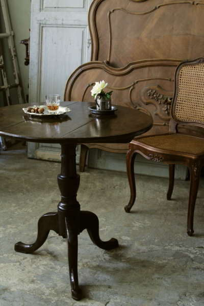 ティルトトップテーブル アンティークオケージョナルテーブル 跳ね上げ