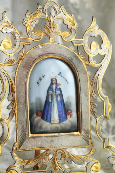 アンティークミニアチュール オラトリー フルヴィエールの聖母