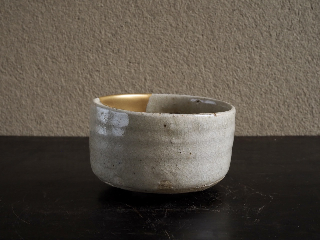 無地志野筒茶碗 | 古美術いもと