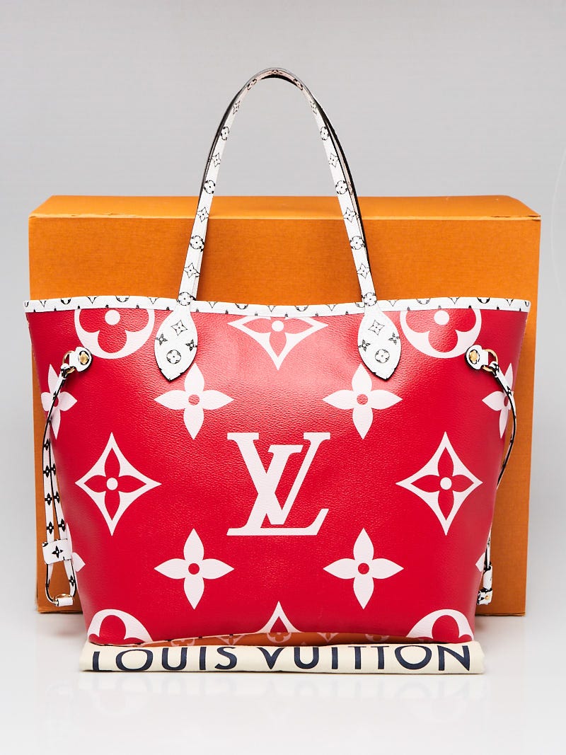 Louis Vuitton Rouge Giant Monogram Canvas Neverfull MM Bag
