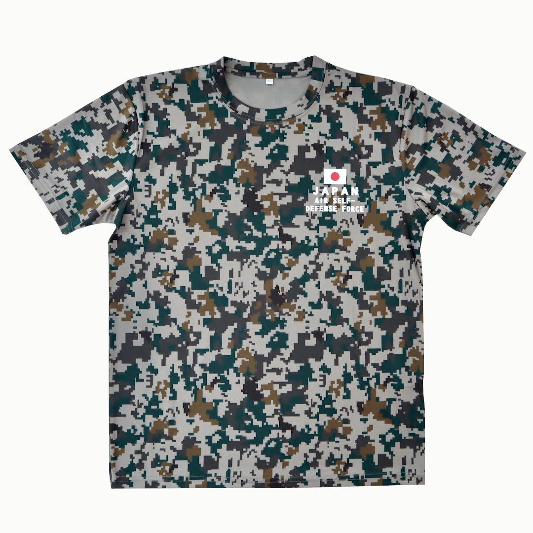 Tシャツ】航空自衛隊 デジタル迷彩柄 (グレー)ドライ素材 | BBマーケット