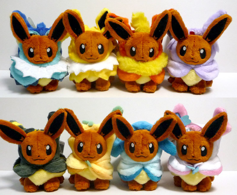 ポケモンセンター限定 ブイズのポンチョを着たイーブイ 8種セット
