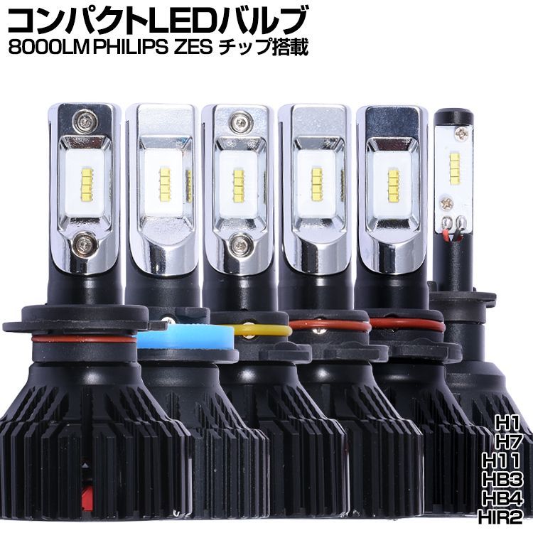アルミヒートシンク 冷却ファン付き LED バルブ H1 H11 H7 HIR2 HB3