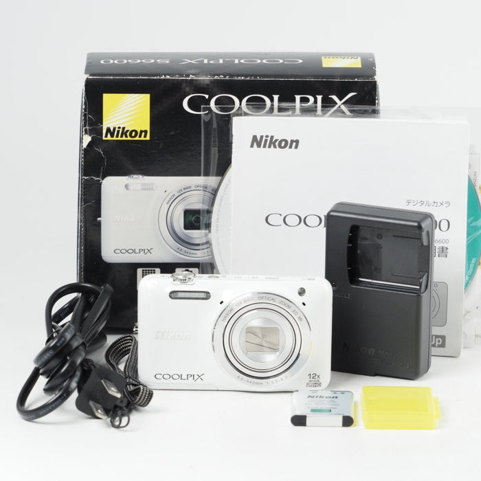 Nikon デジタルカメラ COOLPIX S6600 ナチュラルホワイト S6600WH