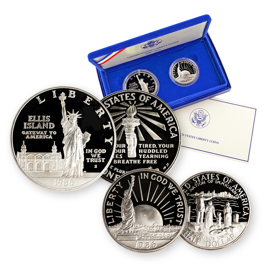 1986 Statue of Liberty 2 pc Proof Set