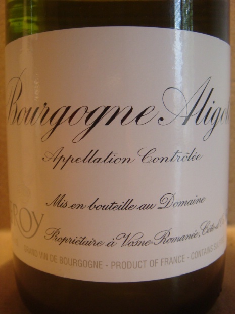 2008 Domaine Leroy Bourgogne-Aligoté - CellarTracker