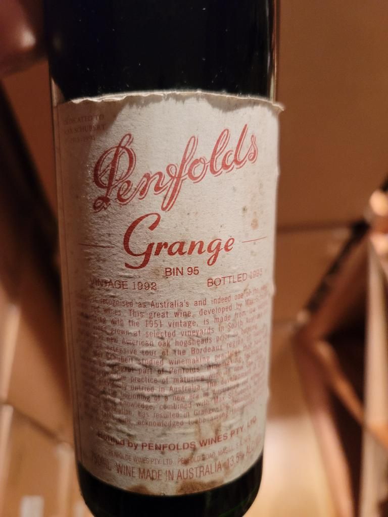 1992 Penfolds Grange - CellarTracker