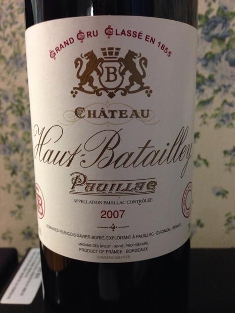 Kamikōchi Hotel 人気 Château Batailley 2007 Kamikōchi Hotel